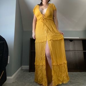 yellow summer sun dress